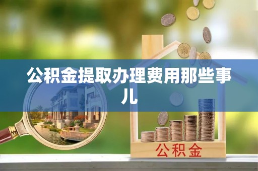 威县公积金提取办理费用那些事儿