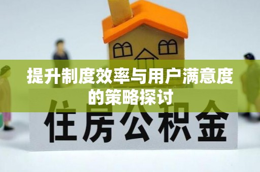 威县提升制度效率与用户满意度的策略探讨